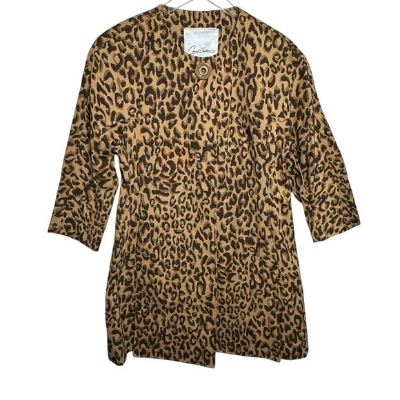 CAbi Carol Anderson Signature Estate Jacket coat Size Small cheetah animal Print - Picture 8 of 8